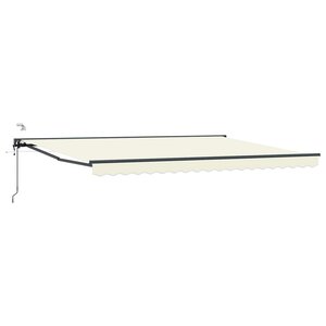 vidaXL Auvent rétractable électrique Crème et Anthracite 4 5 × 3 5 m