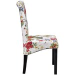vidaXL Chaises à manger lot de 4 multicolore tissu