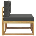vidaXL Sofa de milieu extérieur Bois d'Acacia Massif Blanc