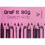 Bloc croquis collé graf it a5 90g 80f blanc clairefontaine