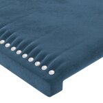 vidaXL Tête de lit à LED Bleu foncé 90x5x78/88 cm Velours