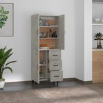 vidaXL Buffet haut Gris béton Bois d'ingénierie