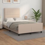 vidaXL Cadre de lit sans matelas cappuccino 120x190 cm similicuir