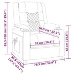 vidaXL Fauteuil électrique de massage Noir Similicuir