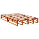 vidaXL Lit bibliothèque sans matelas cire marron 120x190cm pin massif