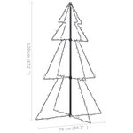 vidaXL Arbre de Noël cône 160 LED d'intérieur/d'extérieur 78x120 cm