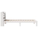 vidaXL Cadre de lit avec tête de lit blanc 75x190cm bois de pin massif