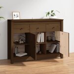 vidaXL Buffet Marron miel 100x35x74 cm Bois massif de pin