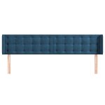 vidaXL Tête de lit avec oreilles Bleu foncé 163x16x78/88 cm Velours