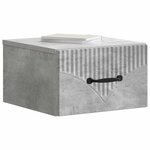 vidaXL Cabinet de chevet mural Gris béton 34 5 x 33 x 20 cm
