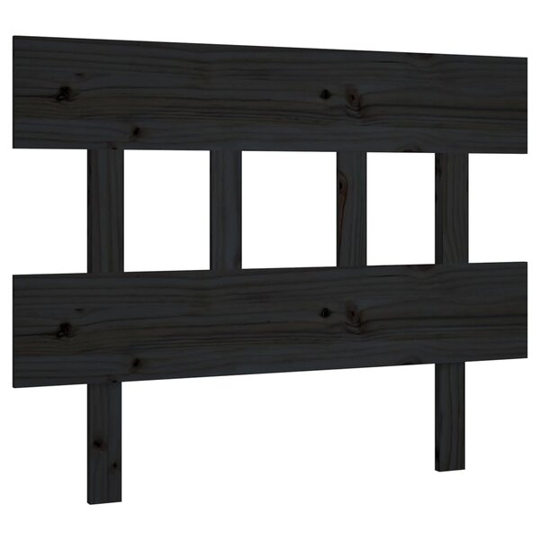 vidaXL Tête de lit Noir 78 5x3x81 cm Bois massif de pin