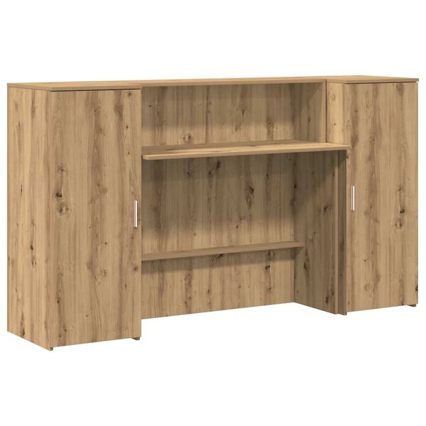 vidaXL Bureau réception chêne artisanal 180x50x103 5cm bois ingénierie