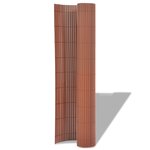 vidaXL Clôture de jardin Double face PVC 90 x 300 cm Marron