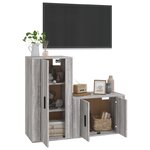 vidaXL Ensemble de meubles TV 2 Pièces Sonoma gris Bois d'ingénierie