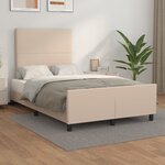 vidaXL Cadre de lit avec tête de lit Cappuccino 120x200 cm Similicuir