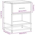 vidaXL Table de chevet chêne marron 40x31x50 cm bois d'ingénierie