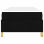 vidaXL Lit à ressorts avec matelas Noir et Blanc 90 x 190 cm tissu