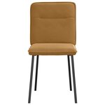 vidaXL Chaises à manger lot de 4 marron velours