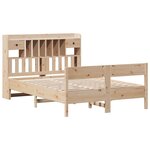 vidaXL Lit bibliothèque sans matelas 150x200 cm bois massif de pin