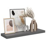 vidaXL Étagère murale flottante Gris brillant 80x23 5x3 8 cm MDF