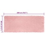 vidaXL Tapis en Peau de Mouton Synthétique Rose 80 x 200 cm Polyester