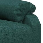 vidaXL Fauteuil de massage Vert foncé Tissu