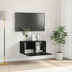 vidaXL Meuble TV Noir 60 x 30 x 30 cm Bois d'ingénierie