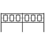 vidaXL Tête de lit métal noir 193 cm