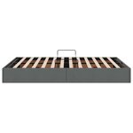vidaXL Lit de Rangement avec tête de lit Gris foncé 135 x 190 cm tissu