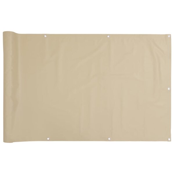 vidaXL Écran de balcon Beige 90x500 cm Tissu Oxford
