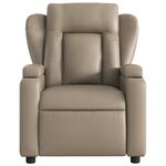 vidaXL Fauteuil de massage inclinable électrique cappuccino similicuir