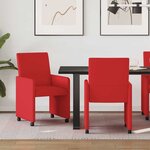 vidaXL Chaises de salle à manger 2 Pièces Rouge 57 x 66 x 94 cm Faux cuir