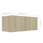 vidaXL Ensemble de meuble TV 2 Pièces Chêne sonoma Bois d'ingénierie