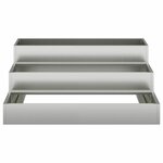 vidaXL Cache-pot de jardin Argent 90 x 90 x 35 cm Acier galvanisé