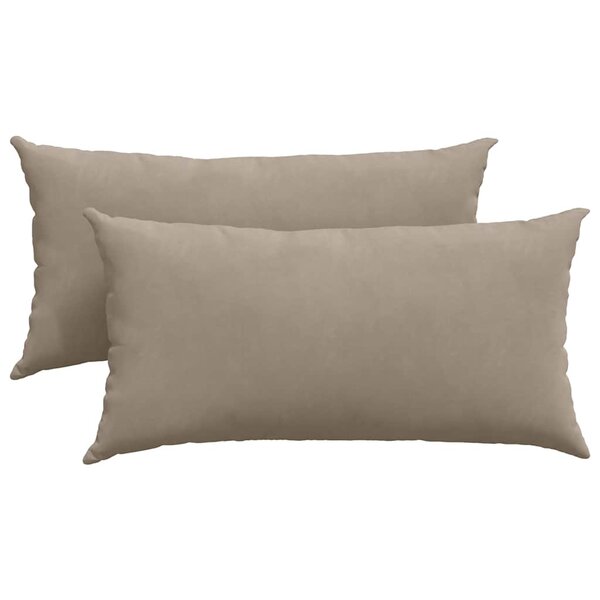 vidaXL Coussins de canapé 2 Pièces Taupe 80 x 40 cm tissu