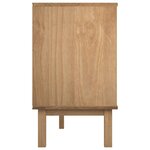 vidaXL Commode OTTA marron et blanc 111x43x73 5 cm bois de pin massif