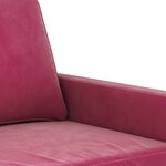 vidaXL Fauteuil Rouge bordeaux 60 cm Velours