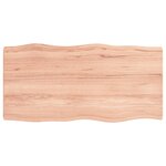 vidaXL Dessus de table bois massif traité bordure assortie