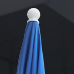 Parasol inclinable rectangulaire métal polyester haute densité 2L x 2l x 2 6H m bleu