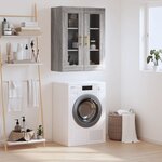 vidaXL Armoire murale sonoma gris 69 5x34x90 cm