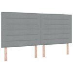 Lit avec matelas Box Spring vidaXL Gris clair 200x200 cm Tissu