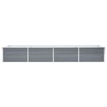 vidaXL Lit surélevé de jardin Acier galvanisé 320x80x45 cm Gris