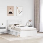 vidaXL Cadre de lit Blanc 120 x 190 cm Bois de pin massif