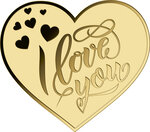 Monnaie I LOVE YOU 1/1000 Oz Medaille Or (PRÉCOMMANDE)