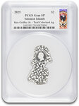 Monnaie KEN GRIFFEY JR Autographed Blind Box 1 Oz Argent 2$ Solomon Islands 2025 (PRÉCOMMANDE)
