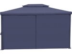 Tonnelle-Pergola en aluminium "Clélia" - 3 x 4 m - Gris Bleu  foncé