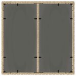 vidaXL Table de jardin dessus en verre beige 90x90x75cm résine tressée