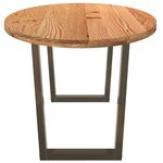 vidaXL Table à manger marron clair bois de chêne massif ovale