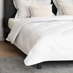 vidaXL Couette avec oreiller 3 Pièces Blanc 240 x 200 cm Microfibre