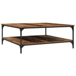 vidaXL Table basse Bois ancien 100 x 100 x 40 cm Bois d'ingénierie
